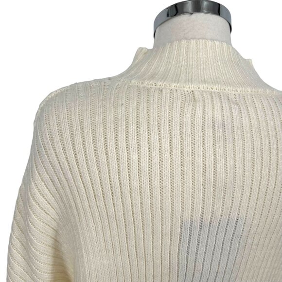 Market & Spruce Shaker Mock Neck Sweater Ivory Cream Size XXL NWT - Picture 7 of 11